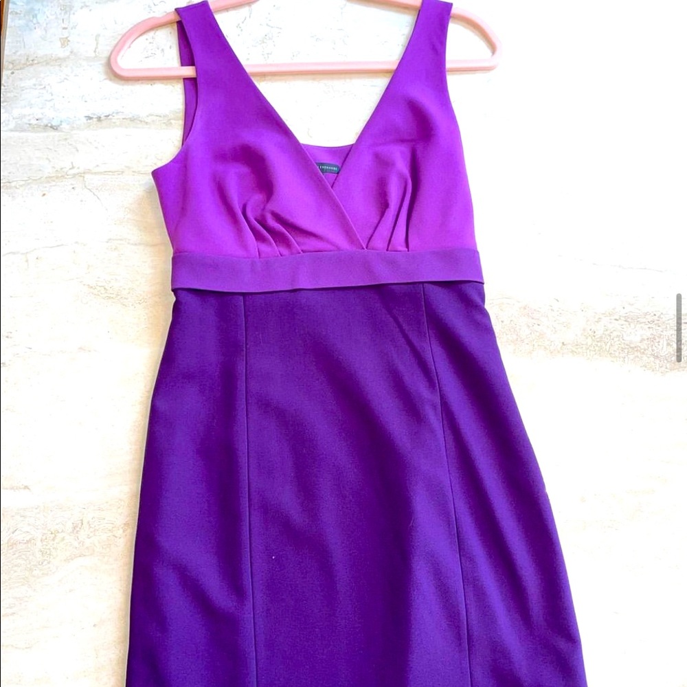 Armani Exchange 3 tone dress, slit back, side zipper. Pre worn.